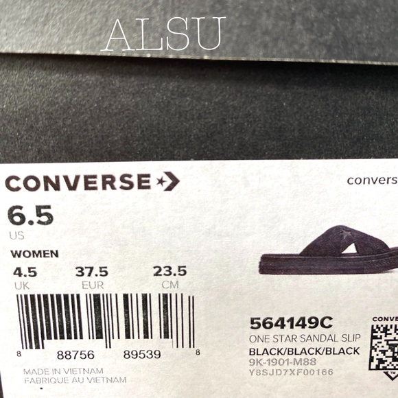 🌸Spring Sale🌸 Converse One Star Sandal Slip Suede Black Womens Size 564149C - Picture 8 of 8